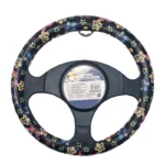 Navlaka za volan cvet crna glatka 37-39cm